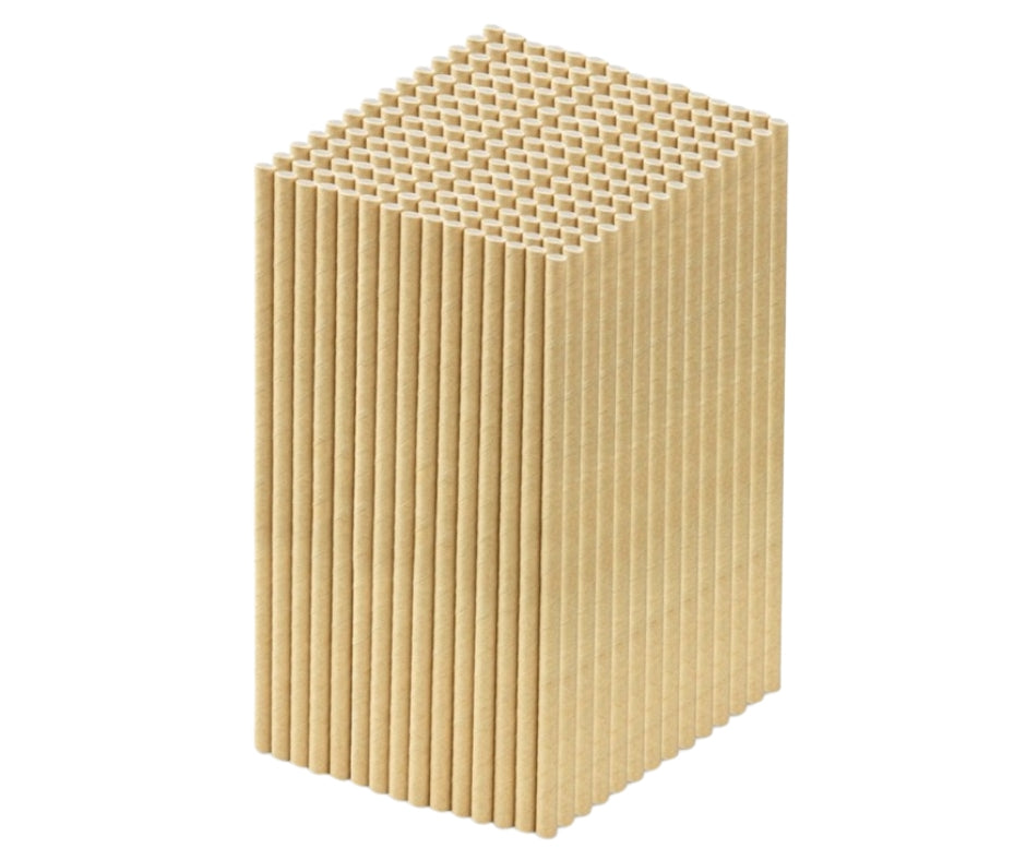 Eco-friendly brown paper drinking straws