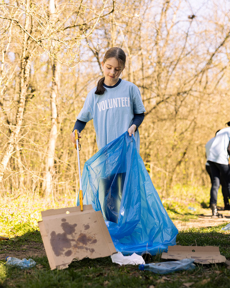 Worki na śmieci 120L niebieskie ALLBAG