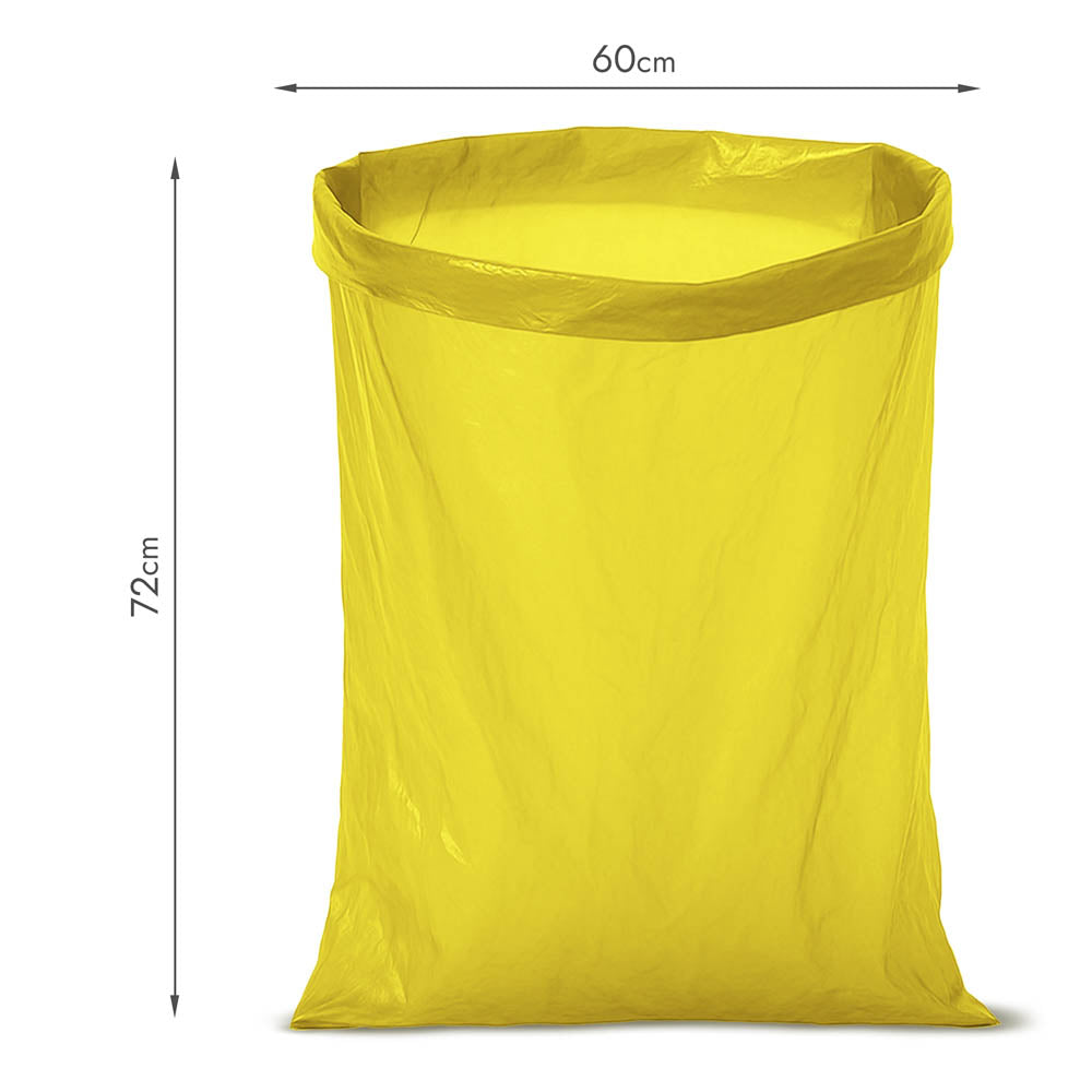Worki na śmieci 60L żółte ALLBAG