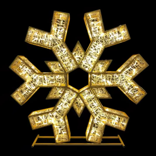 Płatek śniegu 3D LED - ŚNIEŻKA ŚWIETLNA LED 2m - MIEJSKA OZDOBA ŚWIETLNA