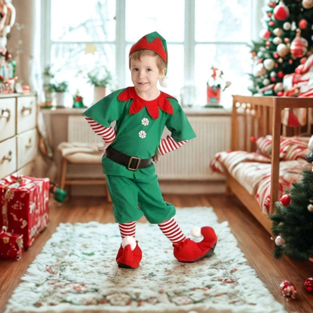 Children's costume - ELF, GNOK, SANTA'S HELPER, 120cm - 5 pieces