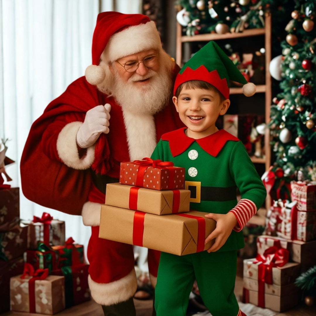 Children's costume - ELF, GNOK, SANTA'S HELPER, 120cm - 5 pieces