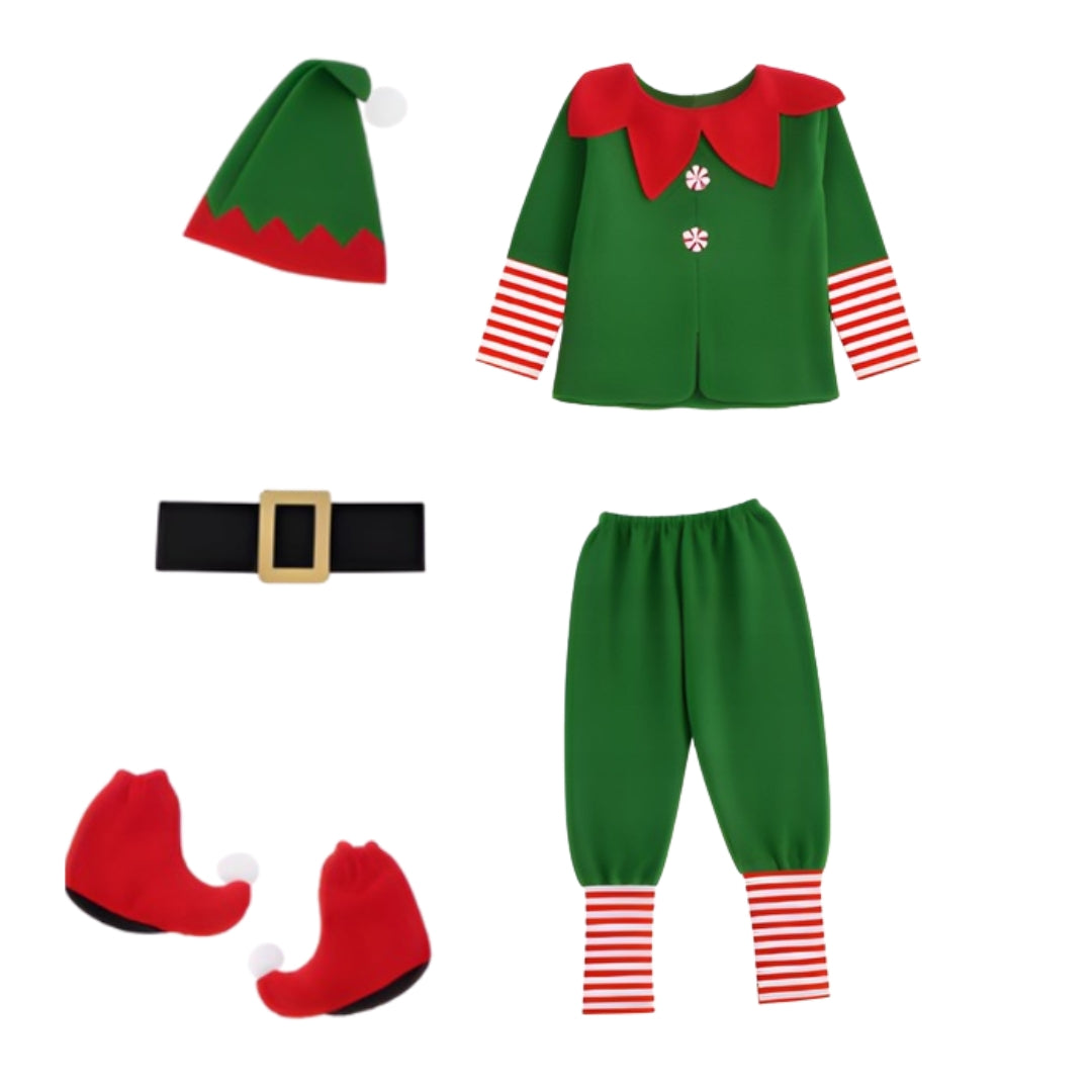 Men's costume - ELF, GNOK, SANTA'S HELPER, 180cm - 5 pieces
