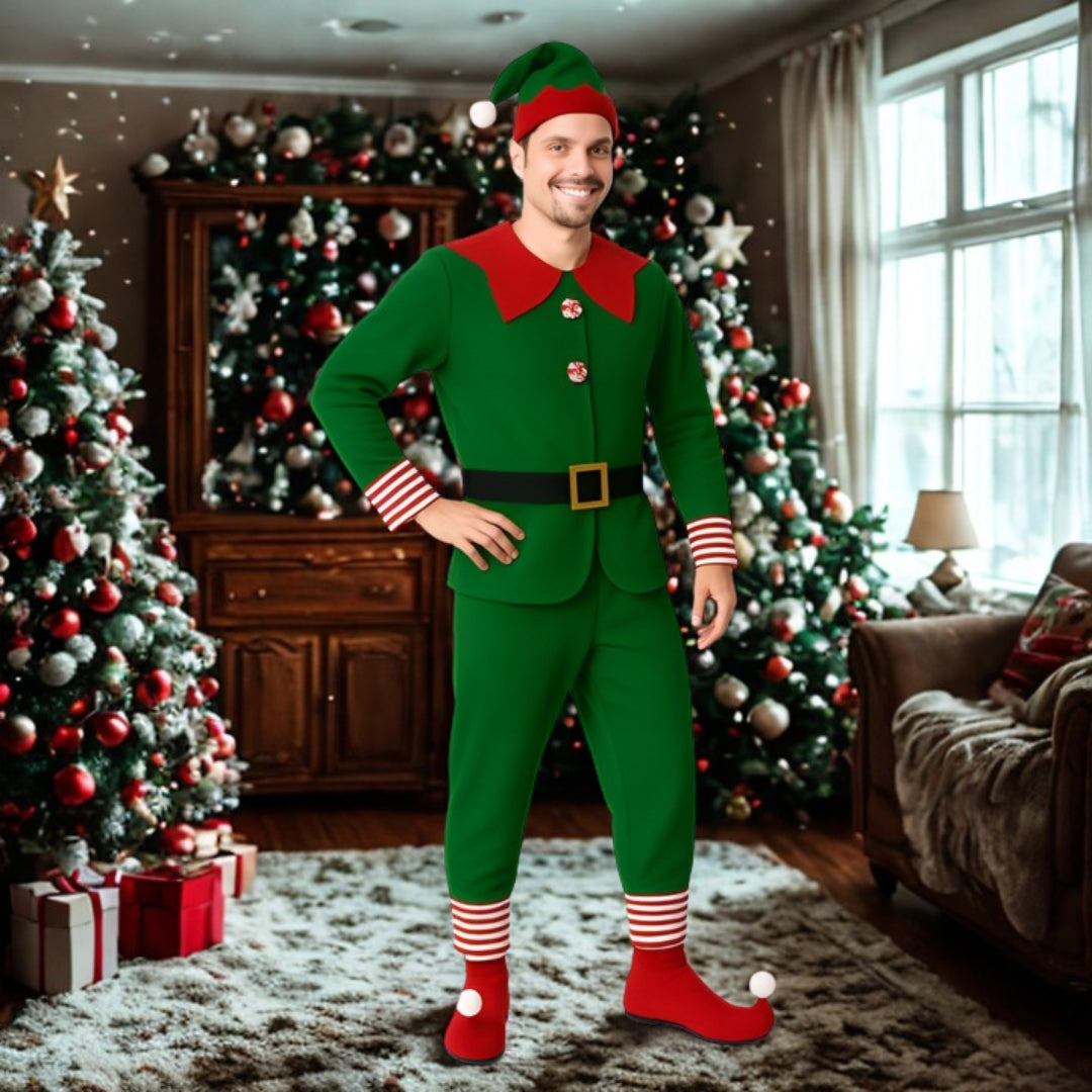 Men's costume - ELF, GNOK, SANTA'S HELPER, 180cm - 5 pieces