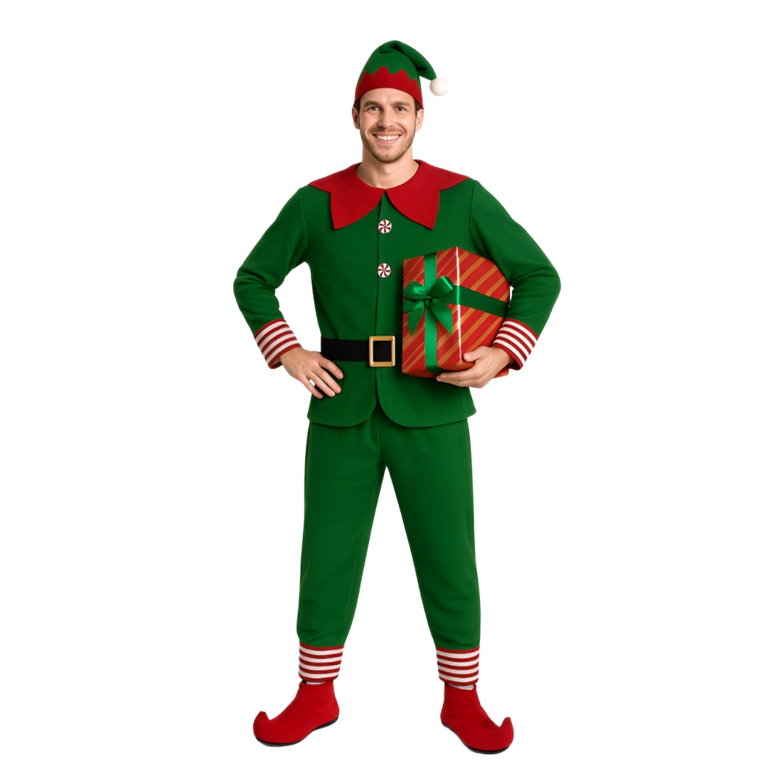 Men's costume - ELF, GNOK, SANTA'S HELPER, 180cm - 5 pieces