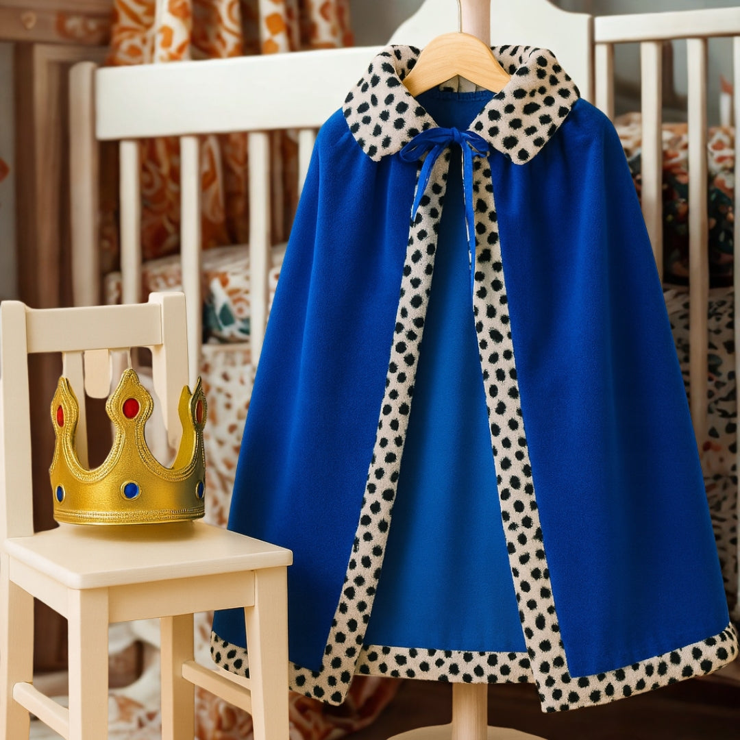 Children's costume for carnival, nativity play, costume party - KING, PRINCE, RULER - NAVY BLUE