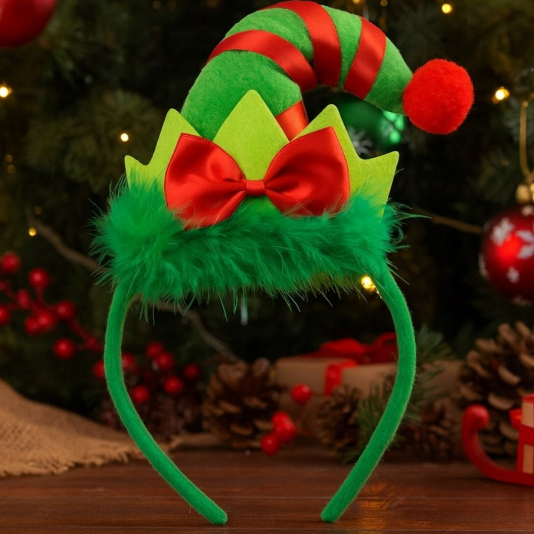 Christmas headband, Christmas decoration - ELF HEADBAND, SANTA'S HELPER