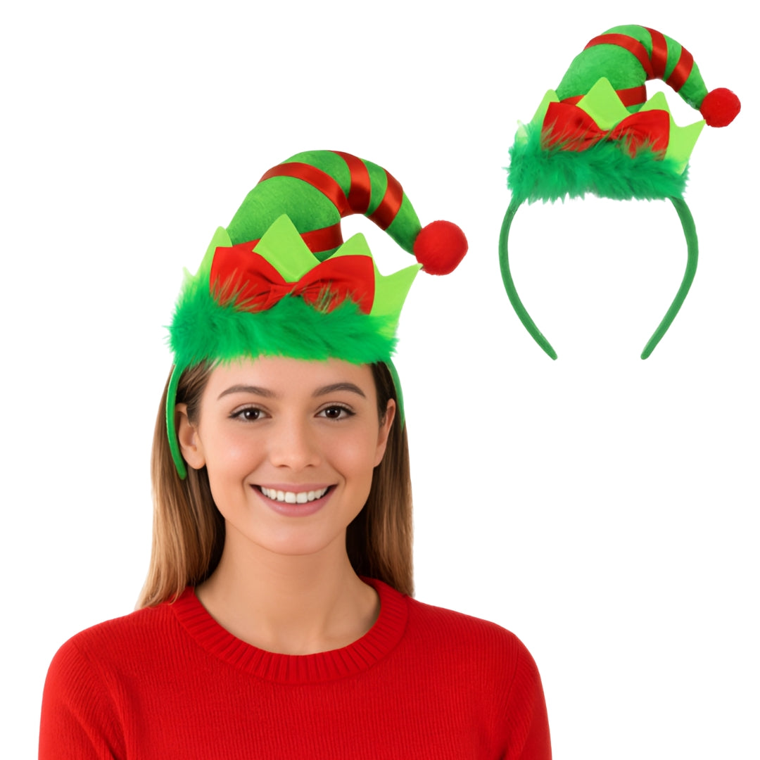 Christmas headband, Christmas decoration - ELF HEADBAND, SANTA'S HELPER