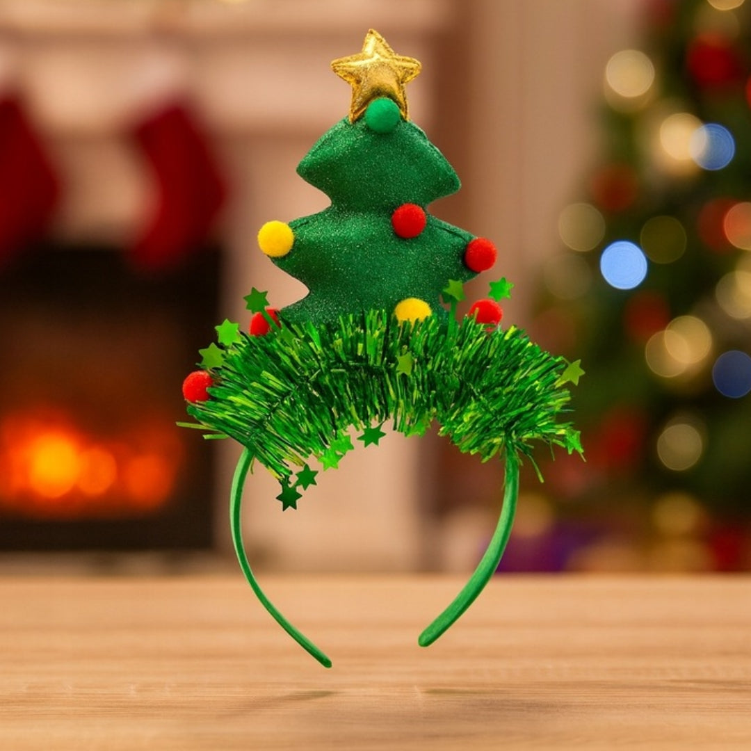 Christmas headband, Christmas decoration - CHRISTMAS TREE HEADBAND