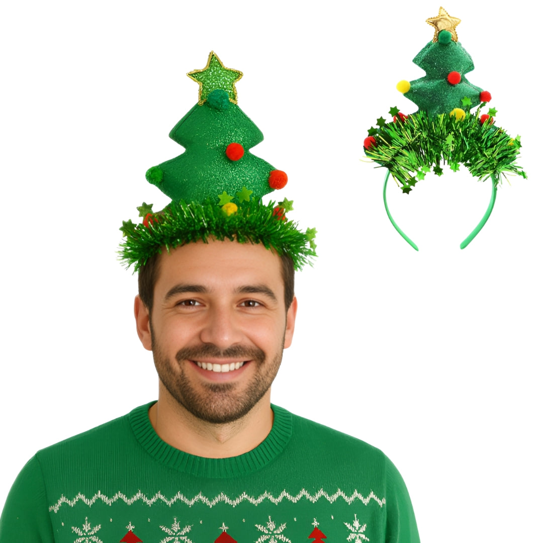 Christmas headband, Christmas decoration - CHRISTMAS TREE HEADBAND
