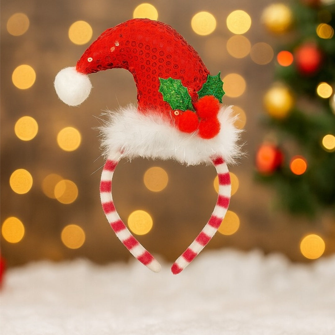 Christmas headband, Christmas decoration - SANTA CLAUS HEADBAND