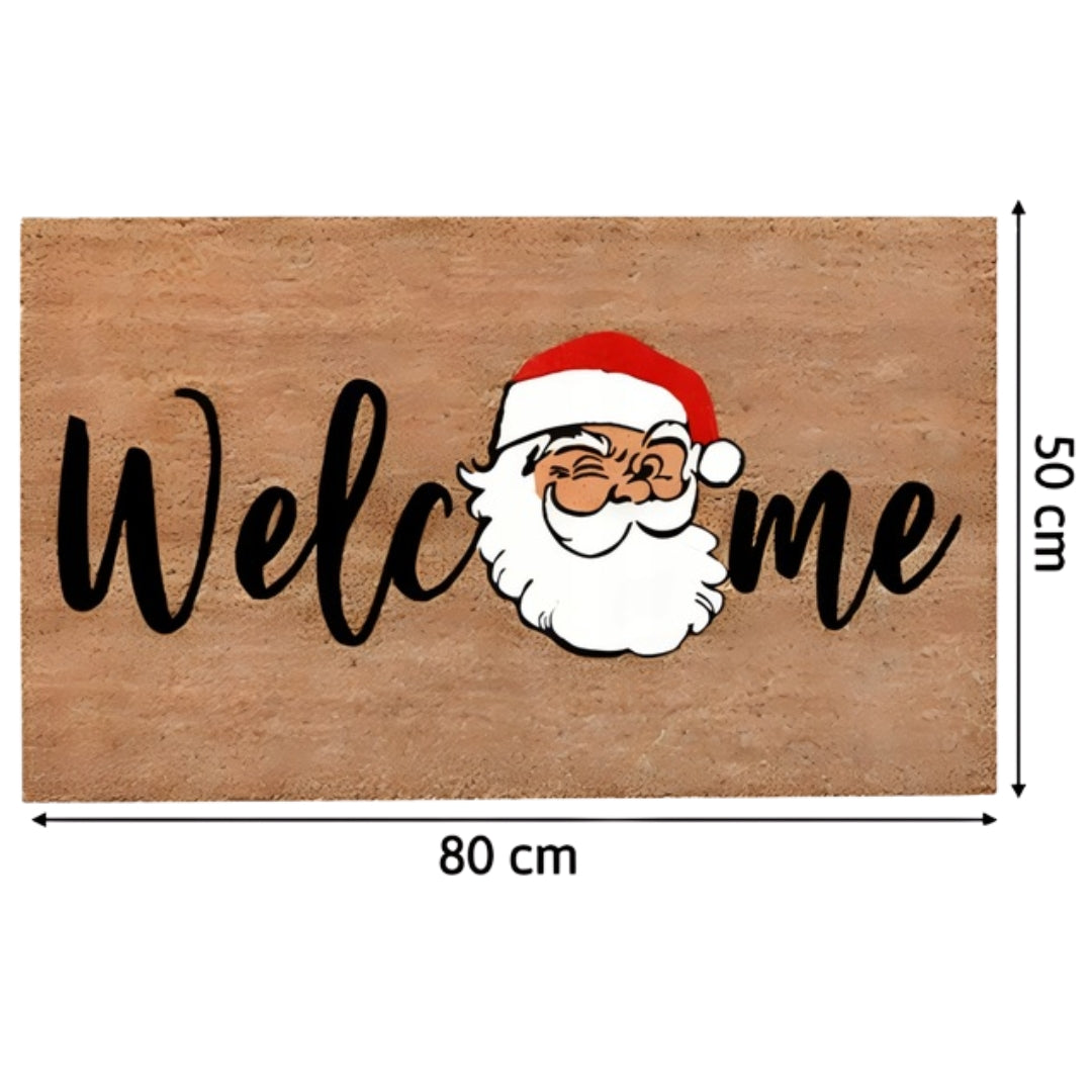 Christmas doormat, Santa Claus shoe runner