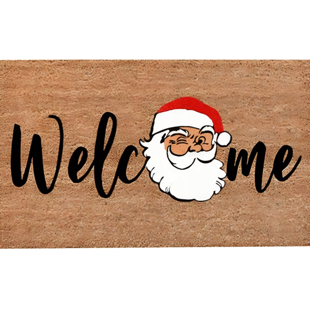 Christmas doormat, Santa Claus shoe runner