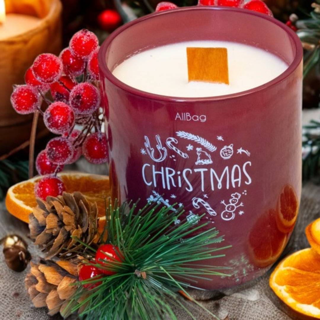 Świeca sojowa zapachowa - ZAPACH CHRISTMAS - świeczka zapachowa na stół świąteczny