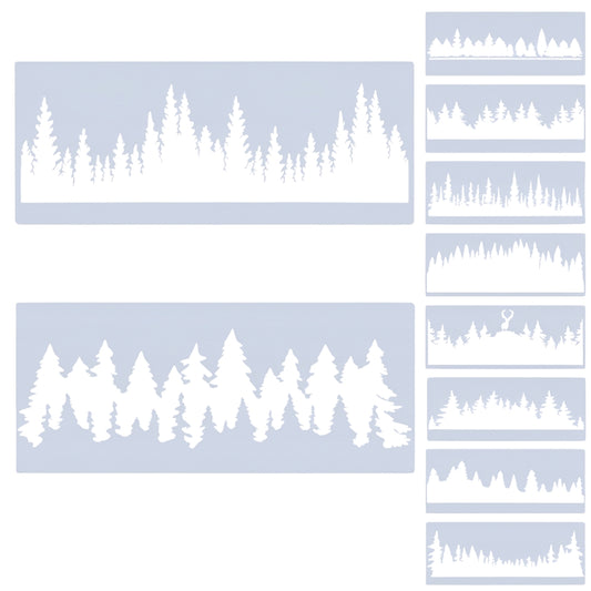 Szablony do sztucznego śniegu - 10szt -  OZDOBA ŚWIĄTECZNA - WIELORAZOWE