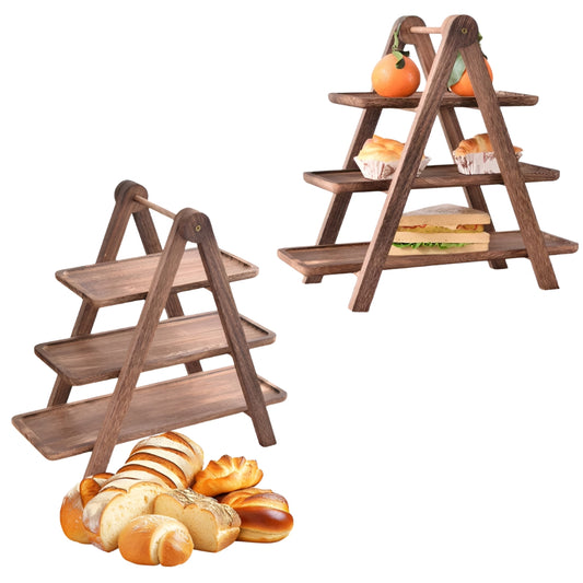 Patera na ciasta, owoce, słodkie stoły - 3 POZIOMY - stojak na słodkości