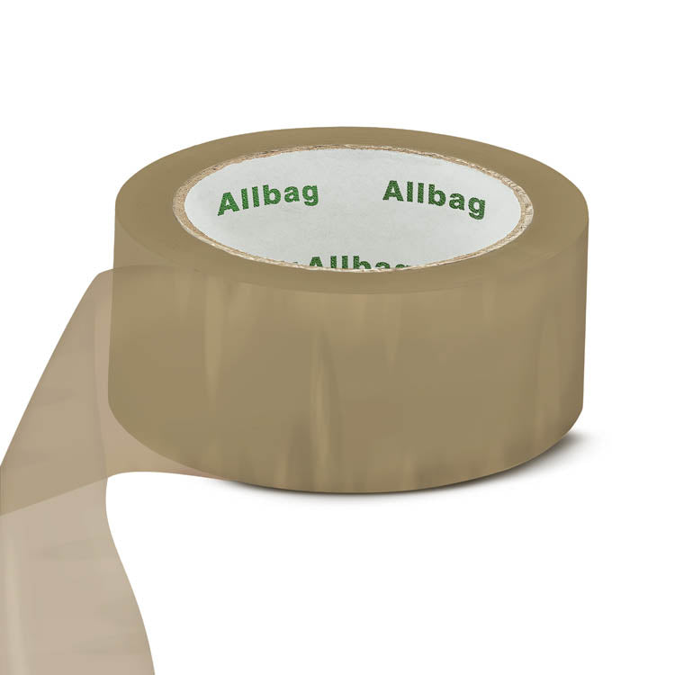 Taśma pakowa klejąca jasny brąz 48 mm x 60 m, akrylowa, do zabezpieczania paczek i przesyłek