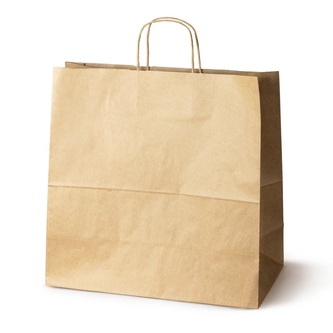 Torba papierowa brązowa 400x180x390 mm z uchwytem skręcanym, wytrzymała torba na zakupy lub produkty firmowe