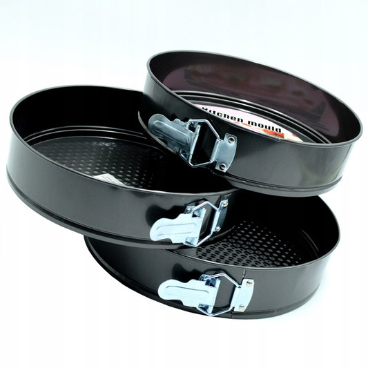 Zestaw tortownic – 3 blachy do pieczenia ciast, idealne do użytku domowego i gastronomicznego