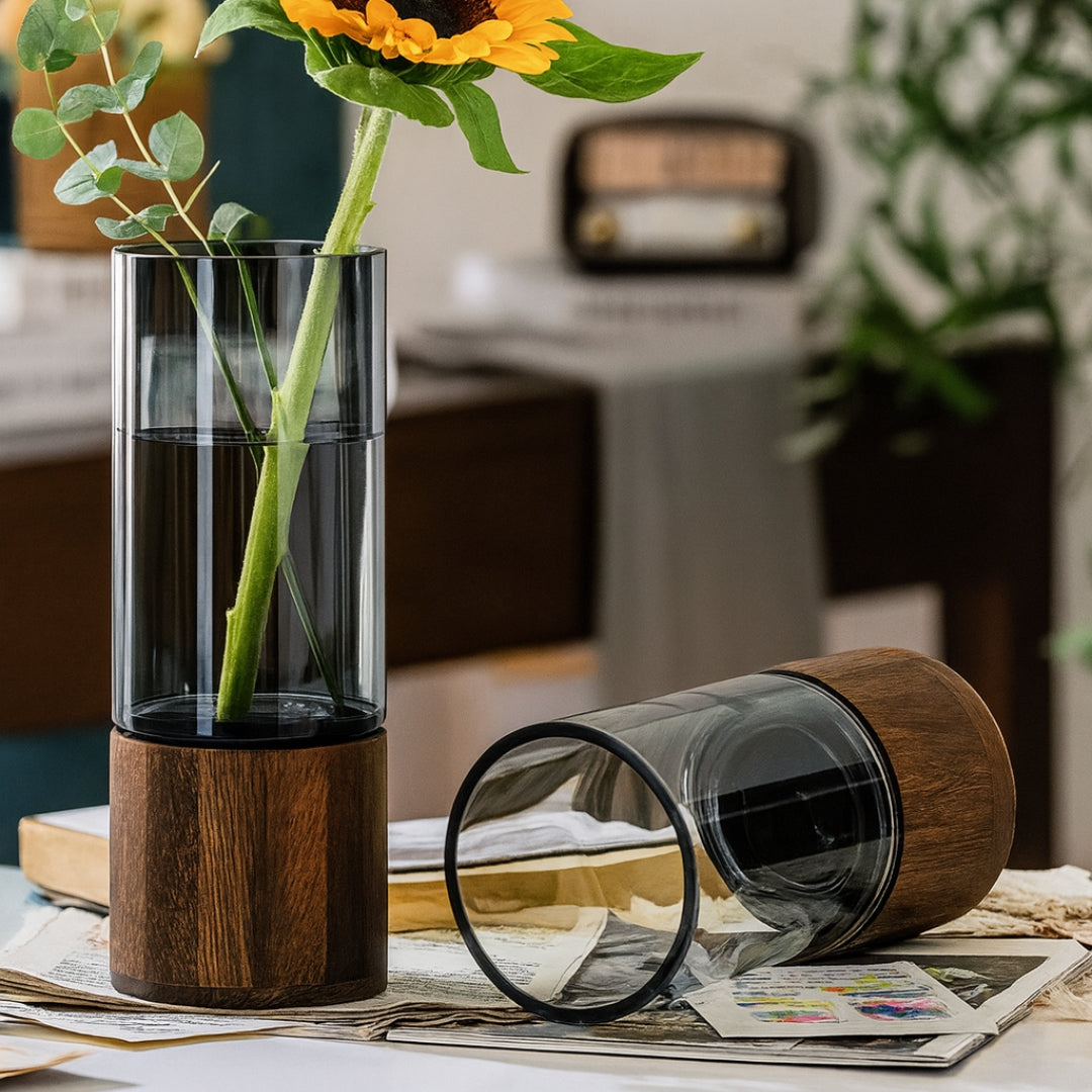 Wazon dekoracyjny ART DECO - szklany wazon na kwiaty - WAZON OZDOBNY DEKORACYJNY