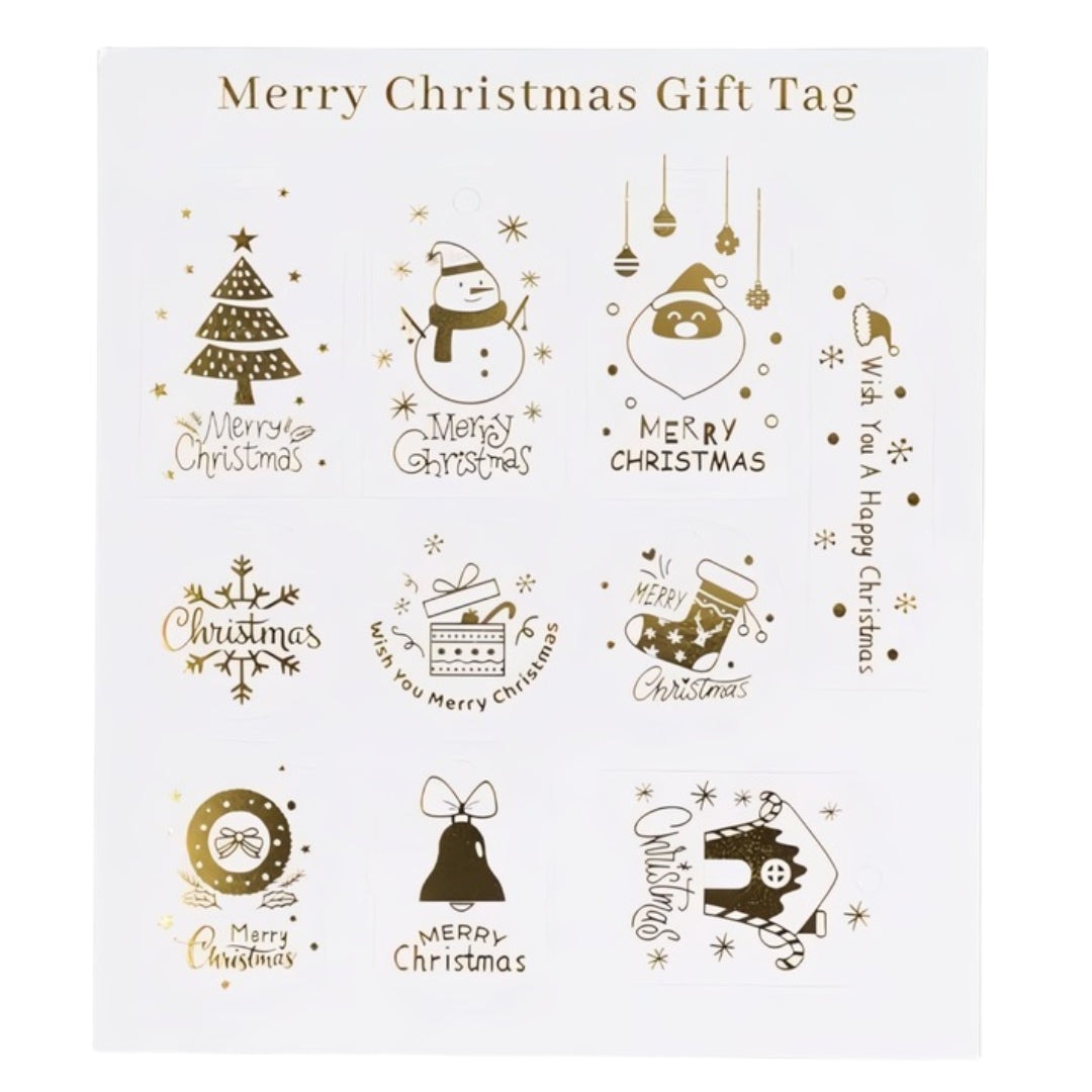 Place cards for Christmas gifts - 50 pcs + 50 strings