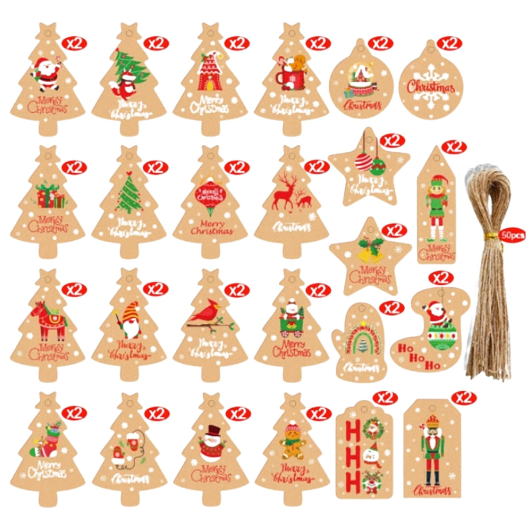 Świąteczne zawieszki, winietki ozdobne na prezenty