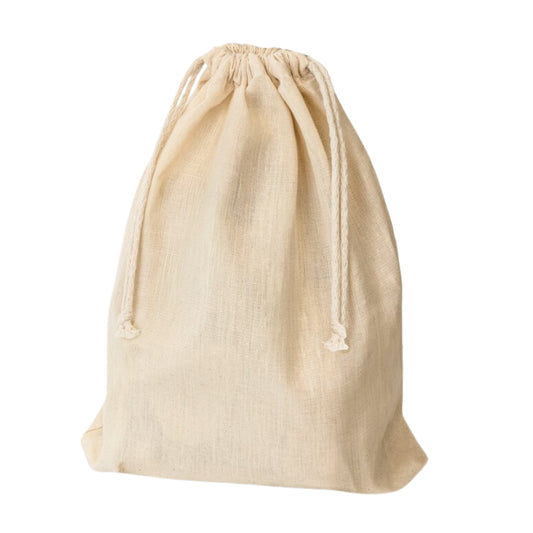 Worek bawełniany ecru 30x45 cm, praktyczny do przechowywania obuwia lub akcesoriów