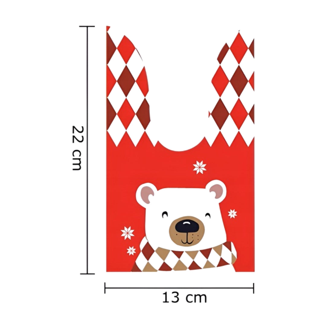 Christmas packaging, candy bags - 13 × 22 cm - SET OF 12