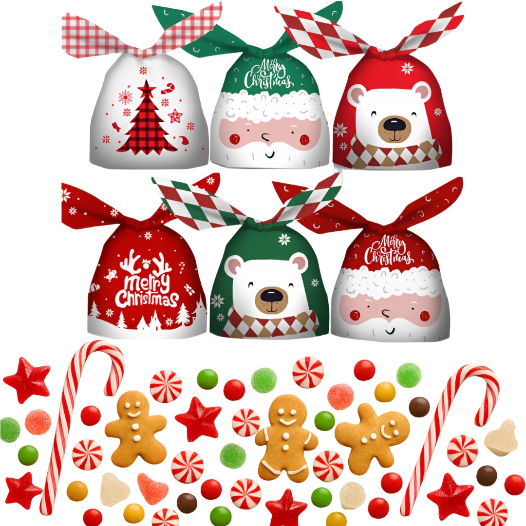 Christmas packaging, candy bags - 13 × 22 cm - SET OF 12