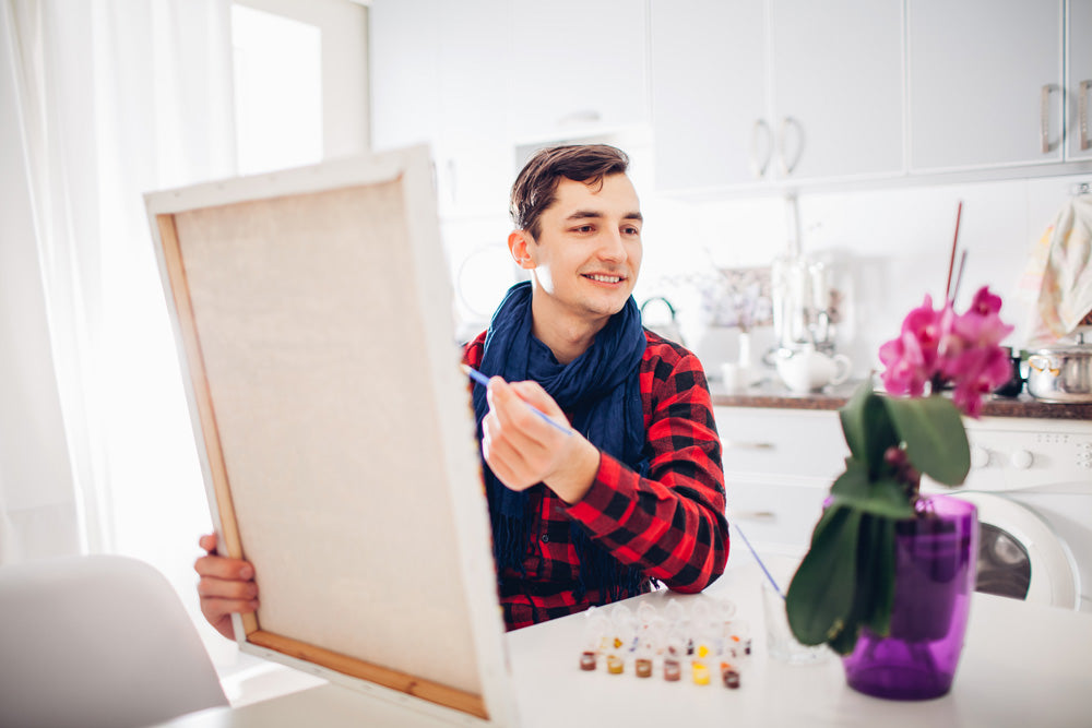 Malowanie po numerach "Zimowy bałwanek" 40x50 cm + Rama, ŚWIĄTECZNE OBRAZY