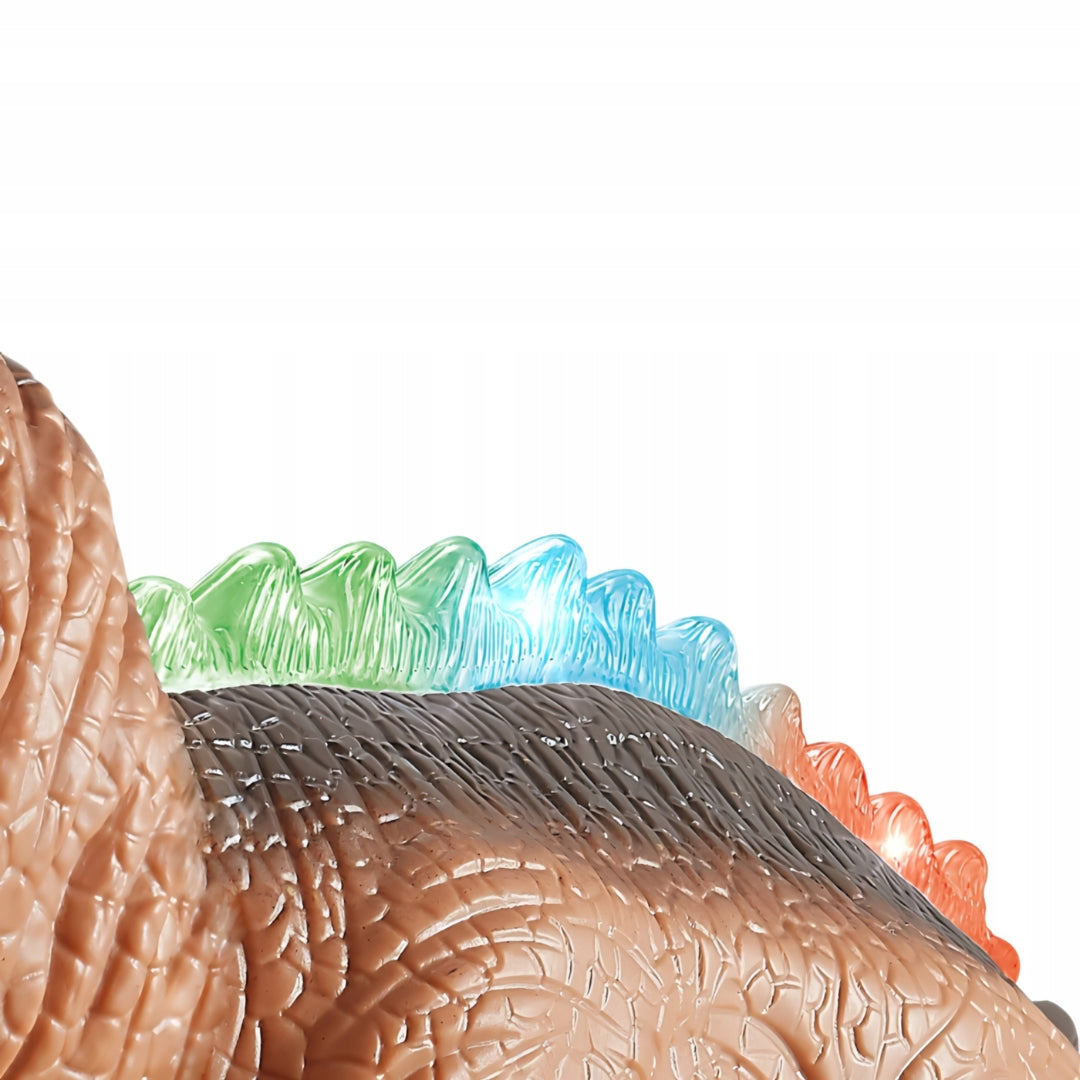 Interactive toy dinosaur dances, fights, makes sounds