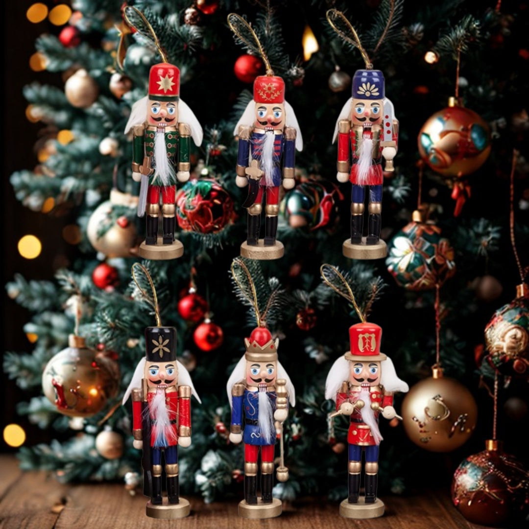 Figurki do zawieszenia - Dziadek do orzechów - ZAWIESZKI NA CHOINKĘ 6szt