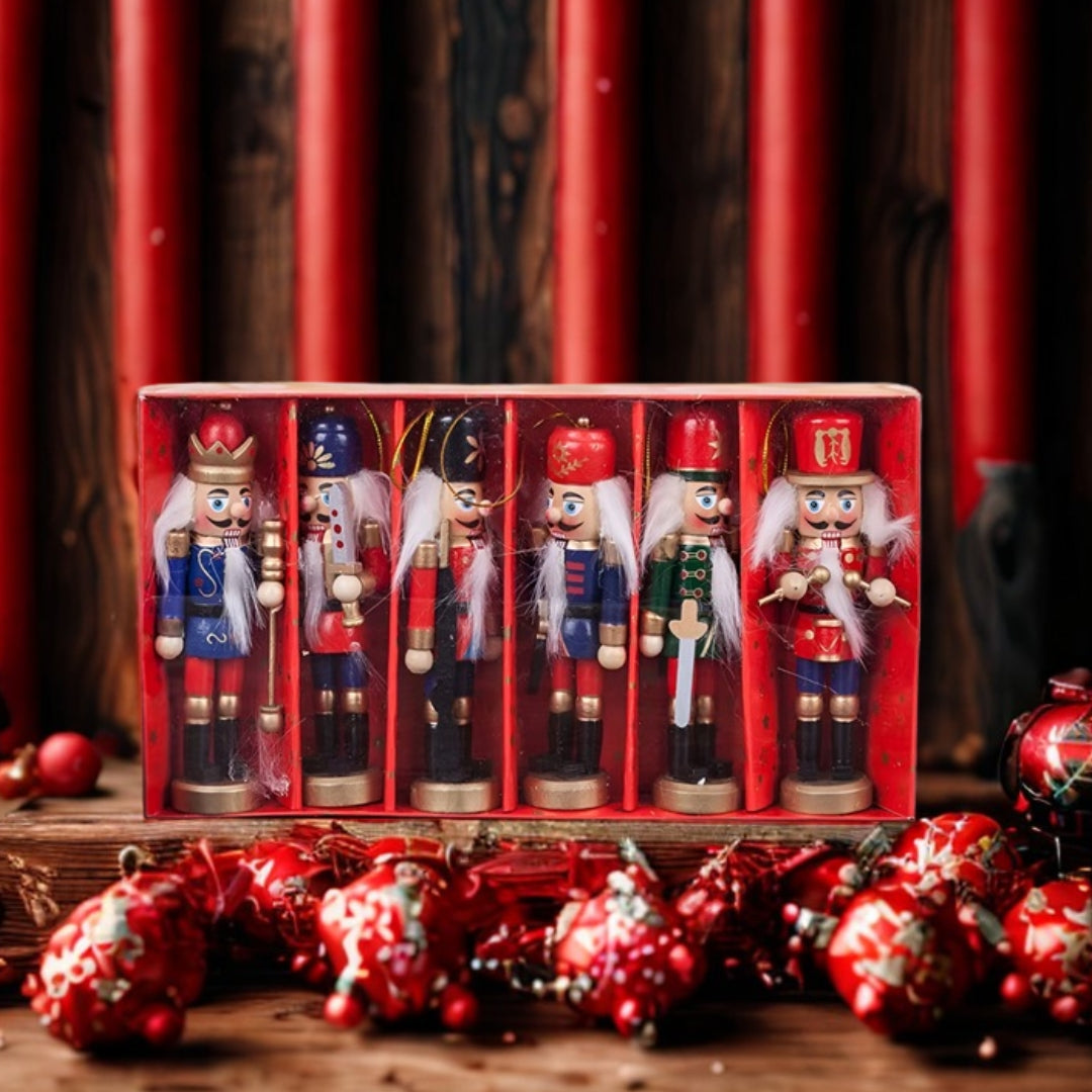Figurki do zawieszenia - Dziadek do orzechów - ZAWIESZKI NA CHOINKĘ 6szt