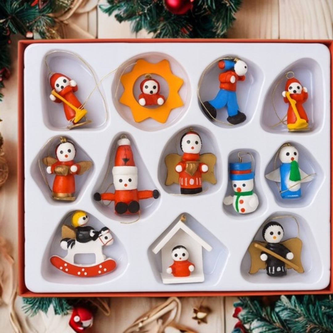 Zawieszki na choinkę - ZESTAW 12szt - OZDOBY CHOINKOWE NIETŁUKĄCE