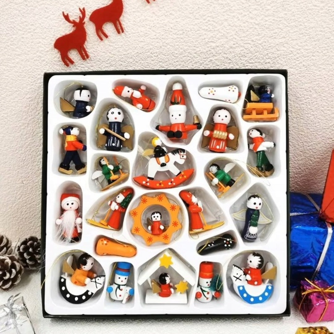 Zawieszki na choinkę - ZESTAW 24szt - OZDOBY CHOINKOWE NIETŁUKĄCE