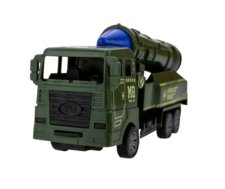 Zestaw zabawkowych samochodzików militarnych wojskowych