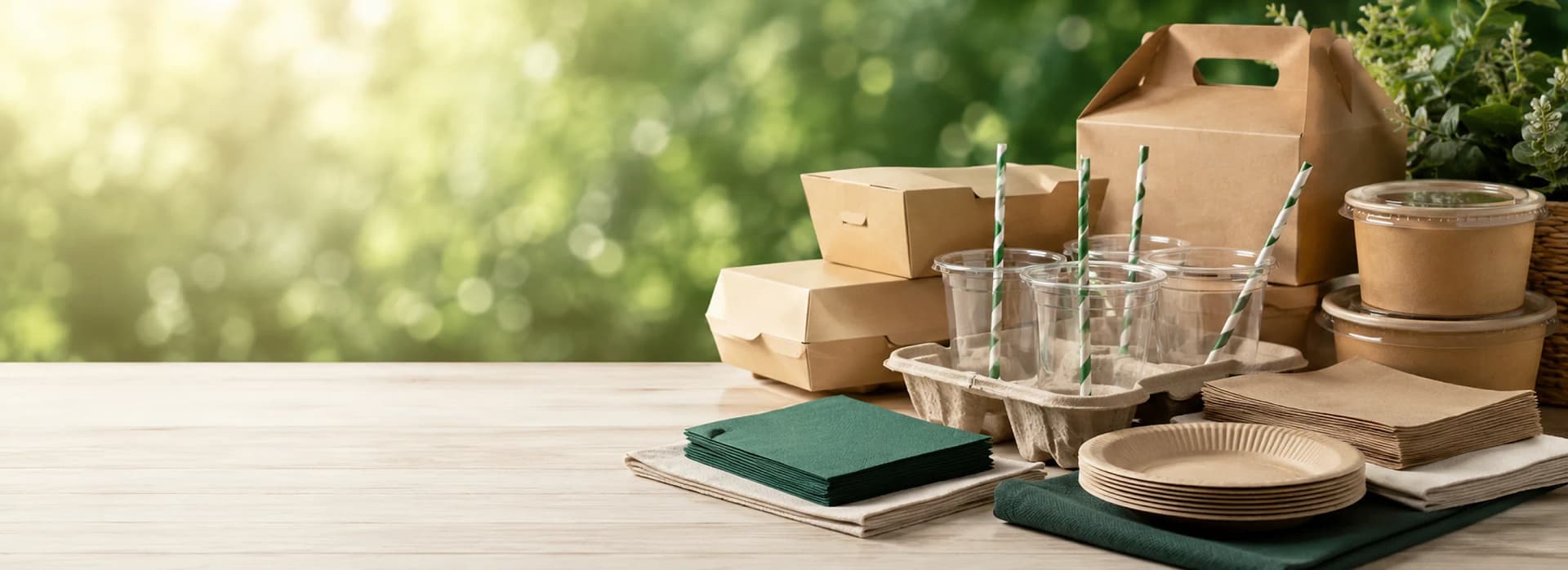Oferta sezonowa dla sklepów: letni asortyment gastro, kubki, słomki i talerzyki kraft