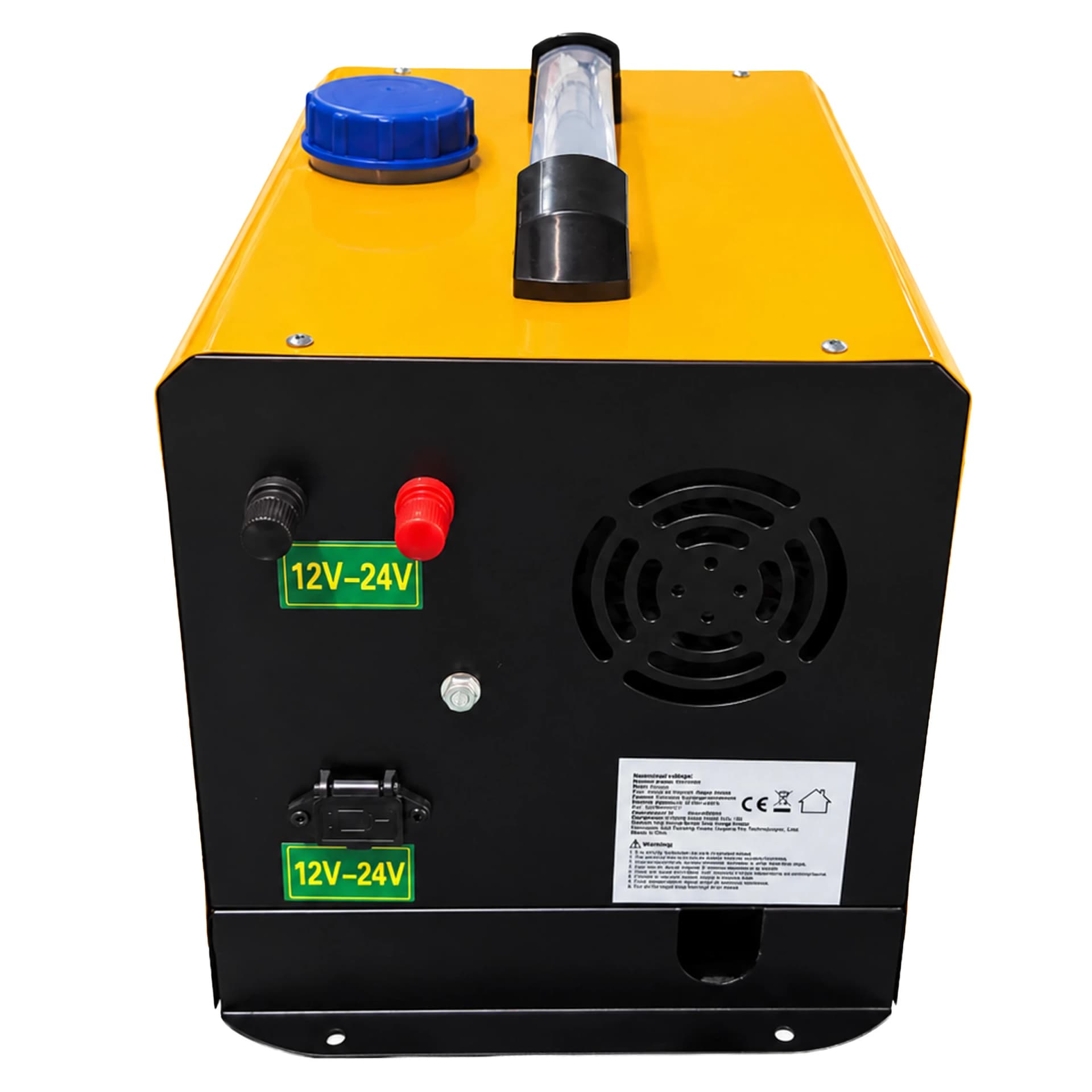 Nagrzewnica 8 kW: tył z przyłączami 12V-24V