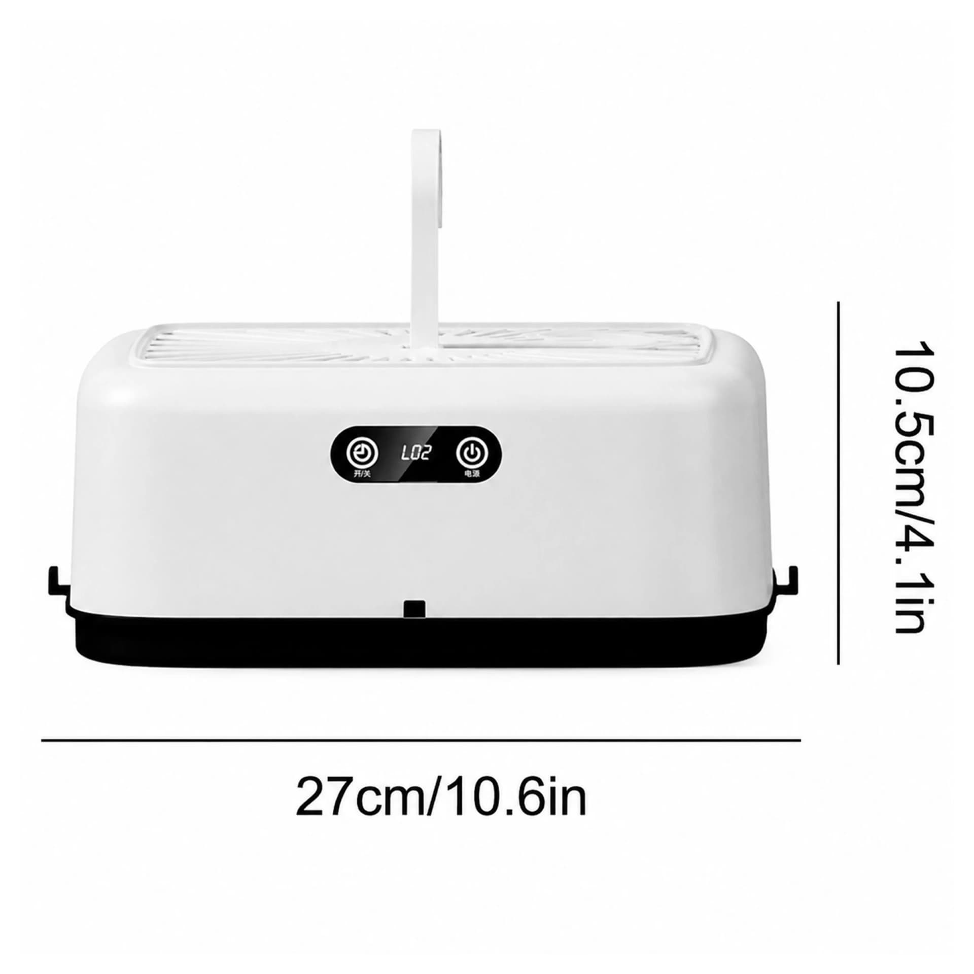 Wymiary jednostki grzewczej: szerokość 27 cm, wysokość 10,5 cm