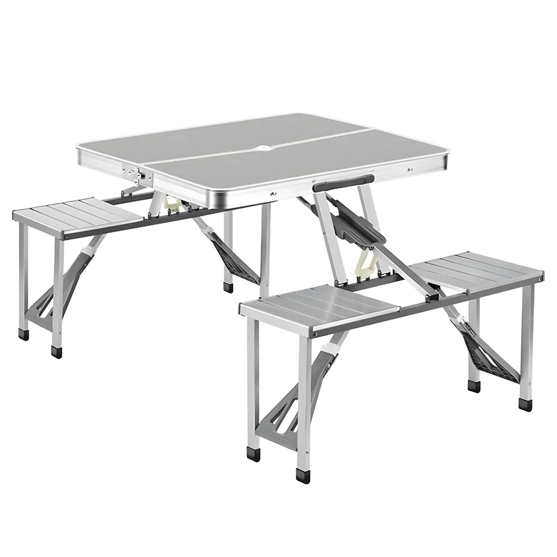 Składany stolik turystyczny aluminiowy z ławkami (paleta 50 kpl.)