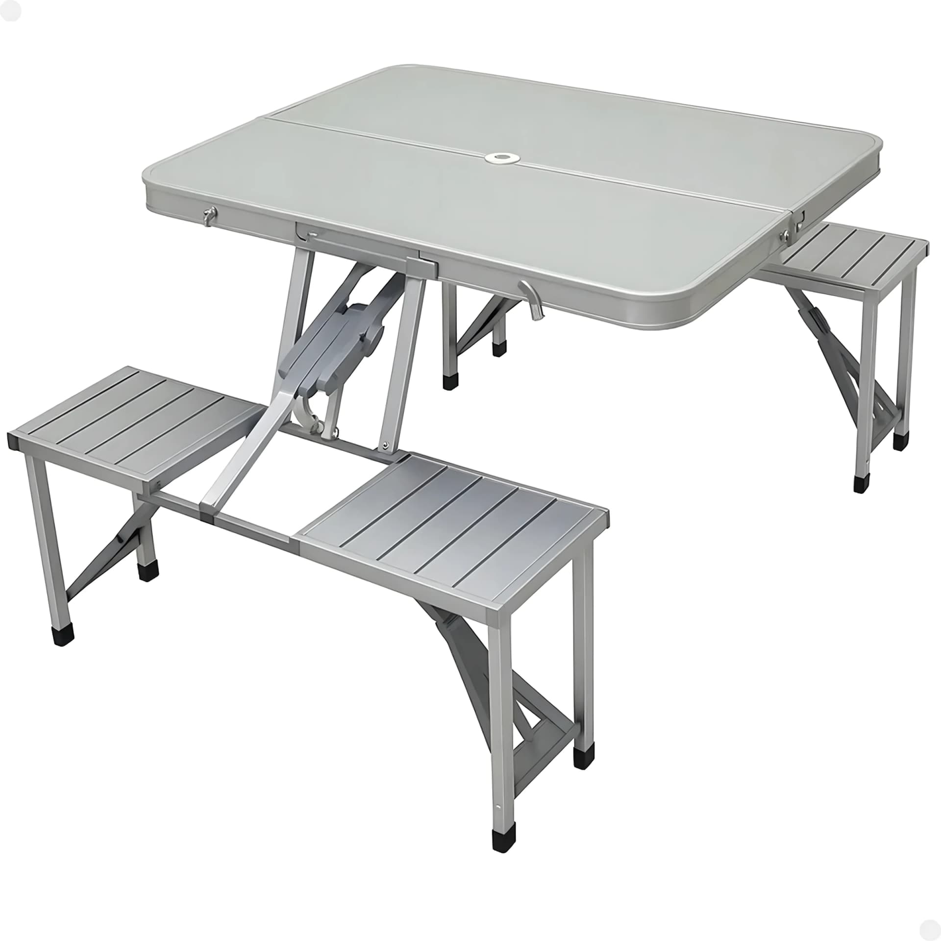 Składany stolik turystyczny aluminiowy z ławkami (paleta 50 kpl.)