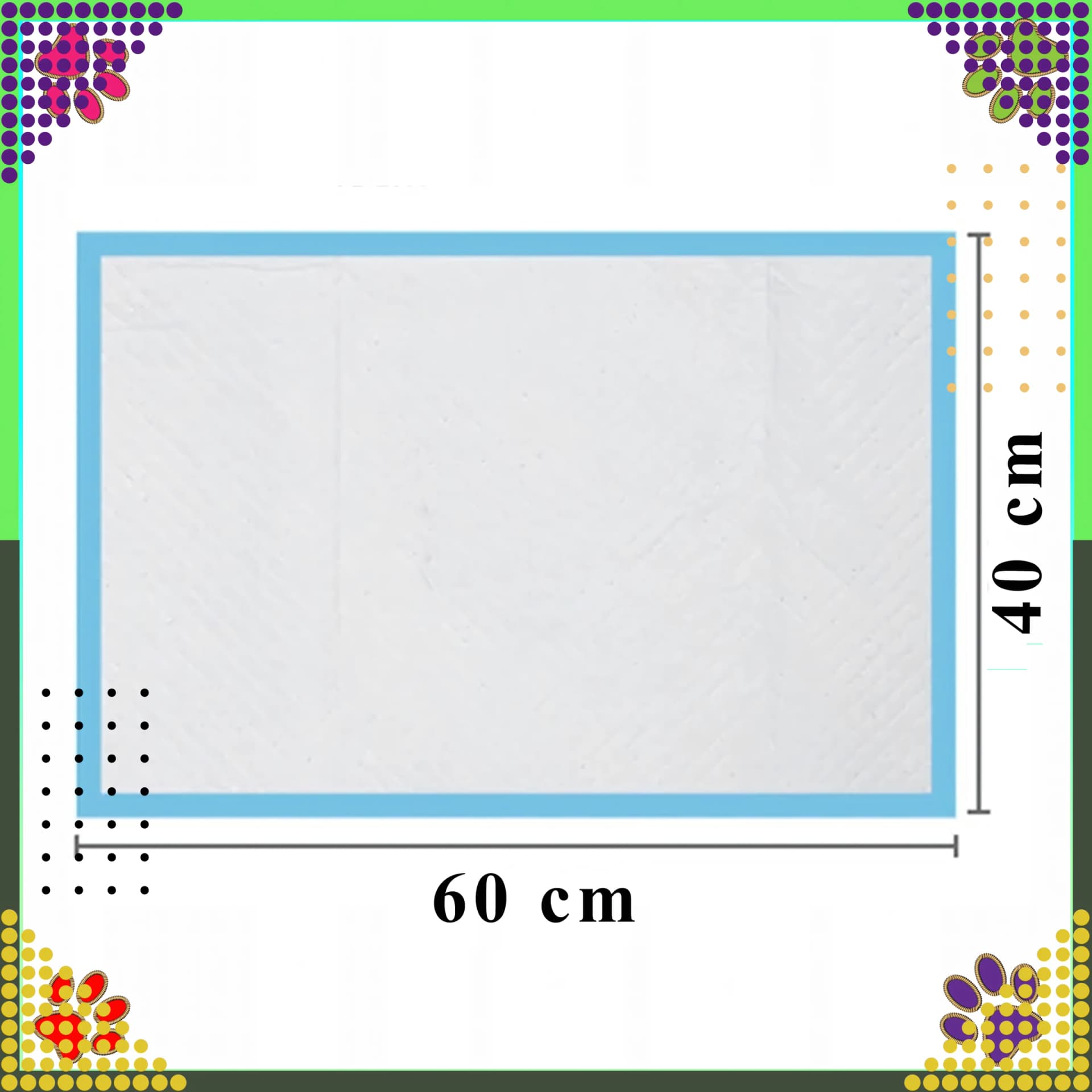 Podkłady higieniczne dla psa XL 40x60 cm niebieskie, 20 szt. (paleta 616 opakowań)