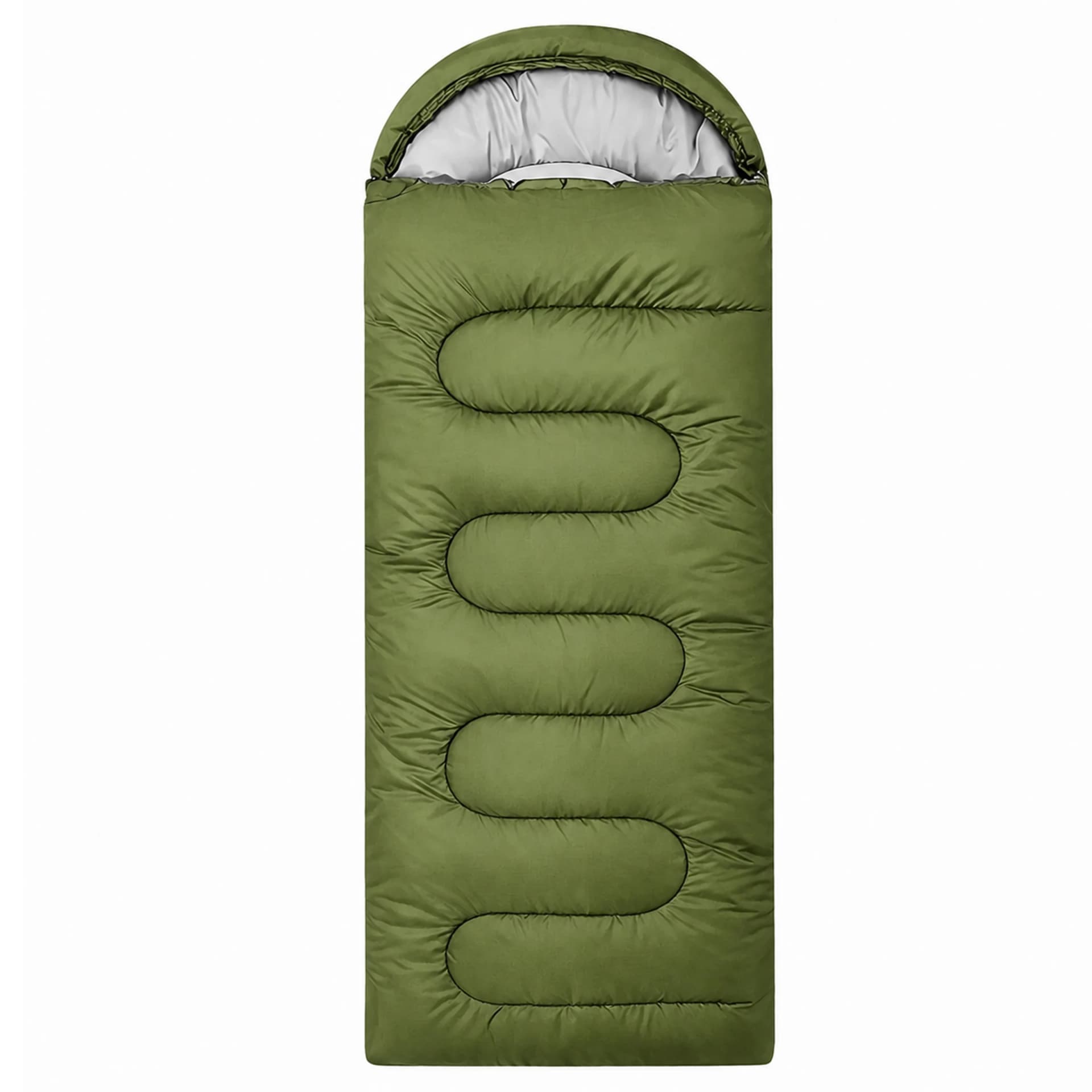 Śpiwór mumia turystyczny 2w1 z kapturem 210x70 cm zielony (paleta 180 szt.)