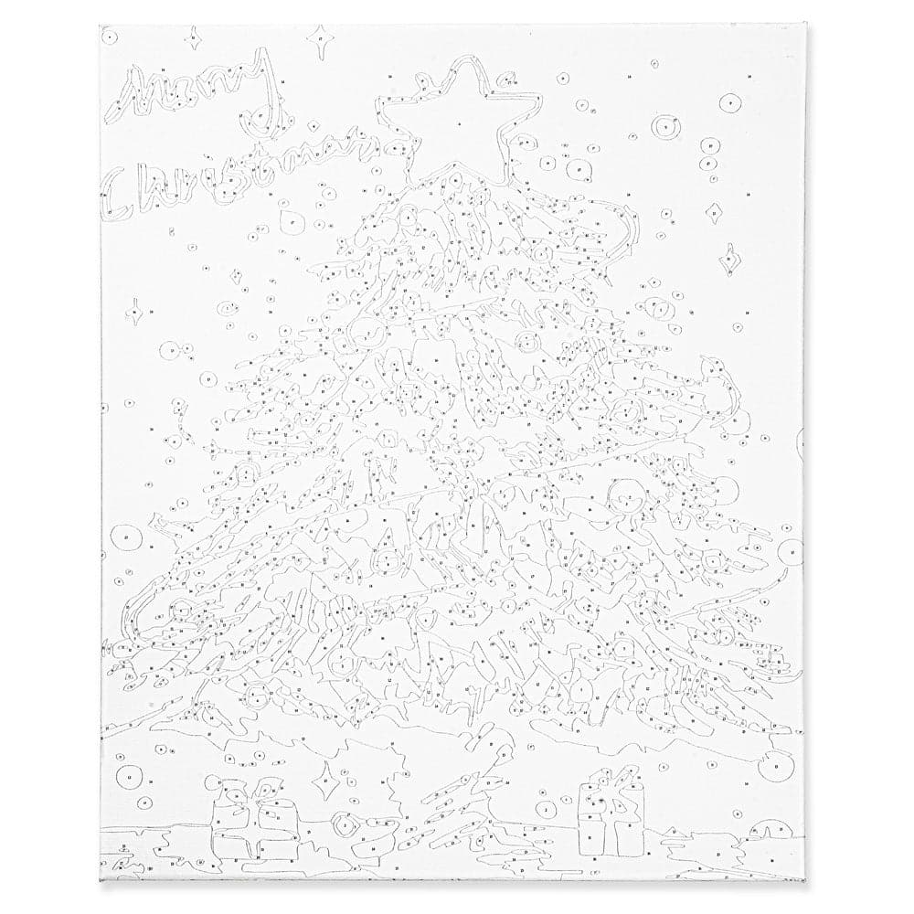 Malowanie po numerach "Choinka" 40x50 cm + Rama, ŚWIĄTECZNE OBRAZY
