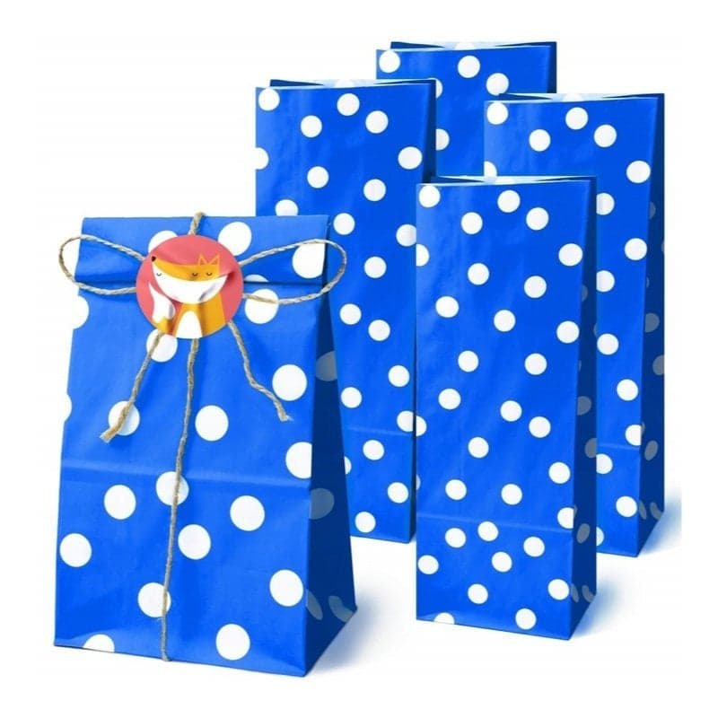 Torebki papierowe klockowe 10x7x26 cm różne kolory i ilości zestawów