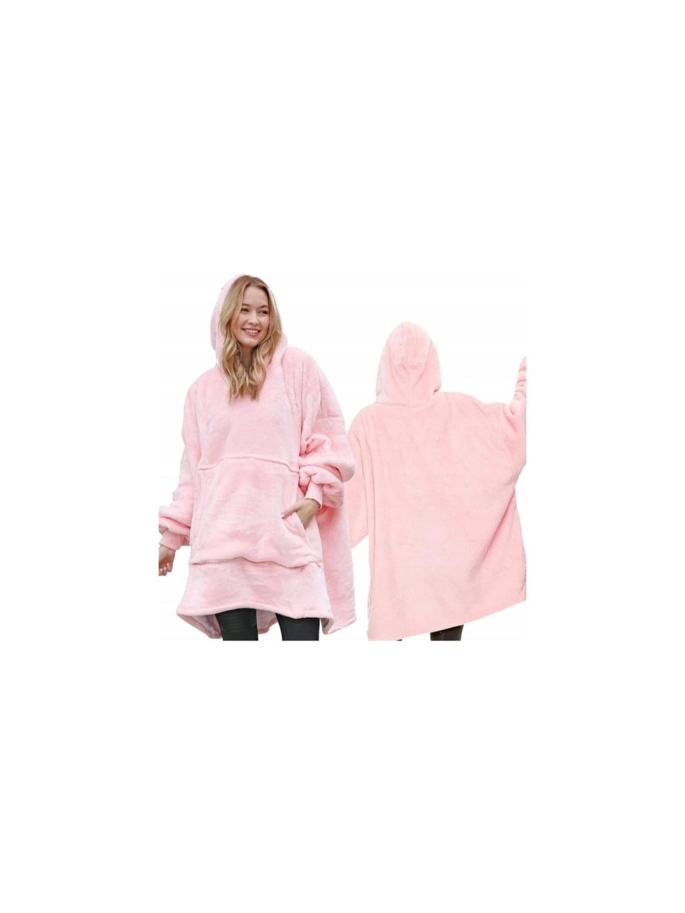Kocobluzka oversize – bluza koc z kapturem | szlafrok unisex