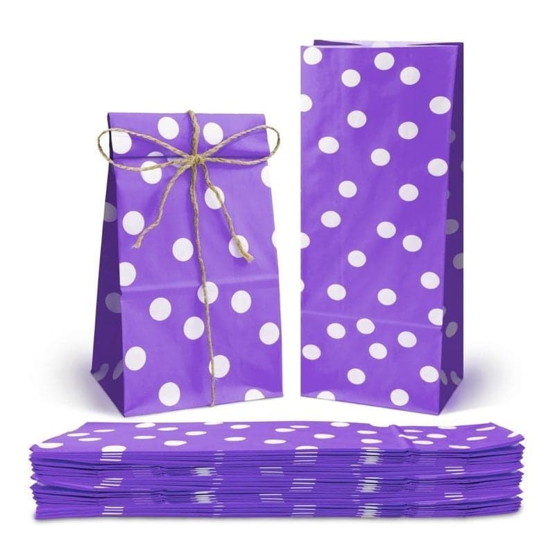 Torebki papierowe klockowe 10x7x26 cm różne kolory i ilości zestawów