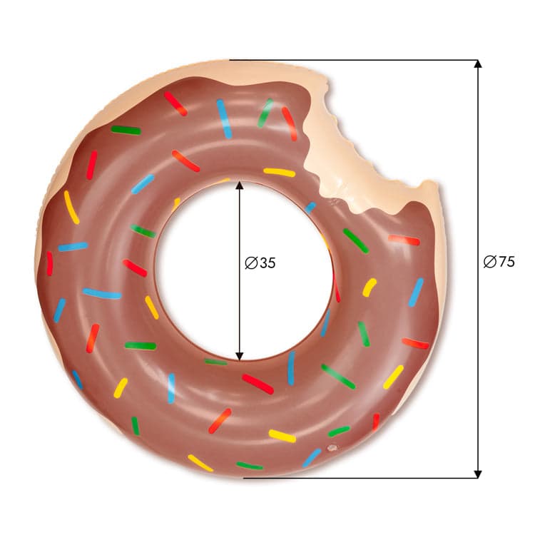 DONUT brązowy koło do pływania