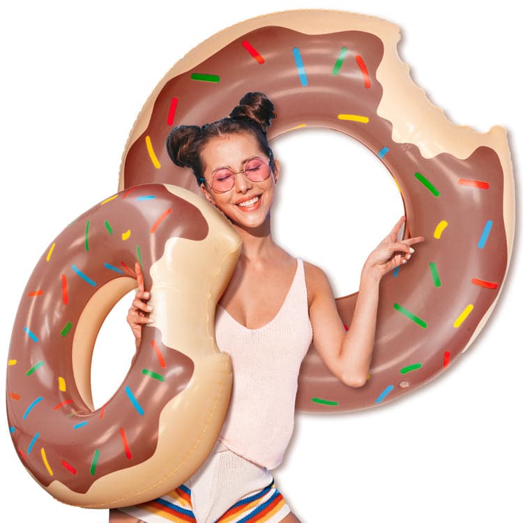 DONUT brązowy koło do pływania