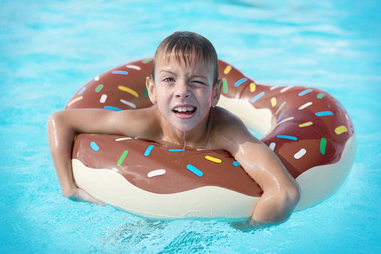 DONUT brązowy koło do pływania